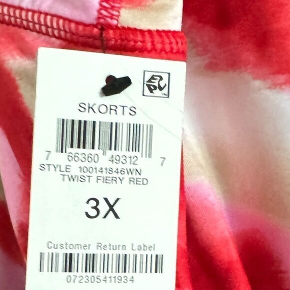 ID Ideology Women's Twist Flounce Athleisure Skort Red - Picture 14 of 15